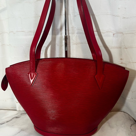 GUC Louis Vuitton Saint Jacques Red Epi Tote - Picture 2 of 12
